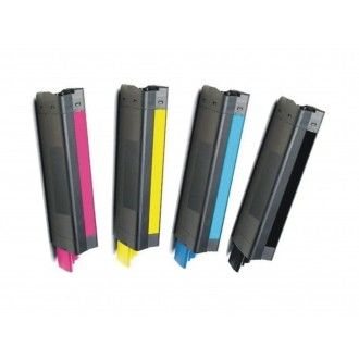 OKI Toner Cartridge Compatible with OKIDATA C810 Black Cyan Magenta Yellow High Page Yield 8000 Pages ISO SGS Certified